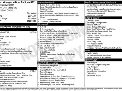 Used 2024 Jeep Wrangler Unlimited Rubicon 392 AWD/4WD image 45