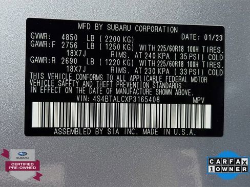 Certified 2023 Subaru Outback Onyx Edition image 32