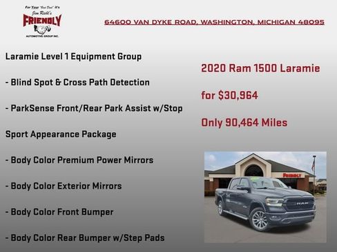 Used 2020 RAM 1500 Laramie w/ Sport Appearance Package image 10