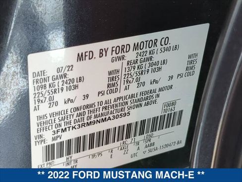 Certified 2022 Ford Mustang Mach-E Premium RWD image 24
