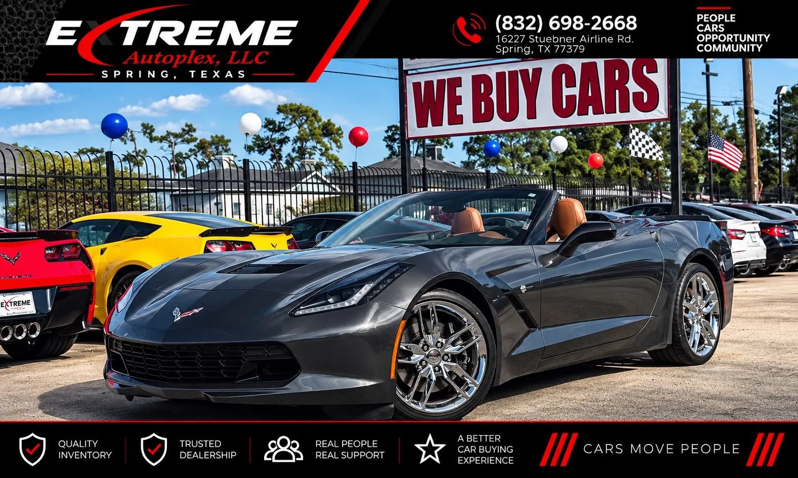 Used 2014 Chevrolet Corvette Stingray Convertible w/ 3LT Preferred Equipment Group RWD image 1