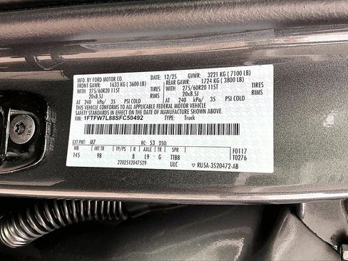 New 2025 Ford F150 Platinum w/ Equipment Group 702A High image 9