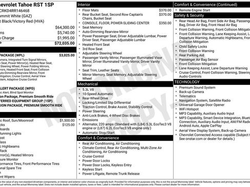 Used 2024 Chevrolet Tahoe RST w/ Luxury Package RWD image 3