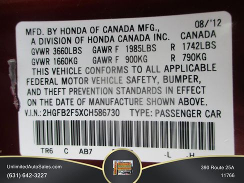 Used 2012 Honda Civic LX image 12