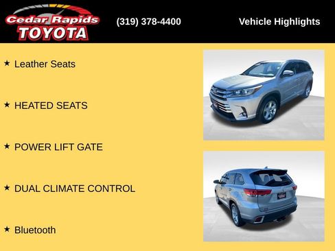 Used 2018 Toyota Highlander Limited w/ Protection Package #3 AWD/4WD image 14