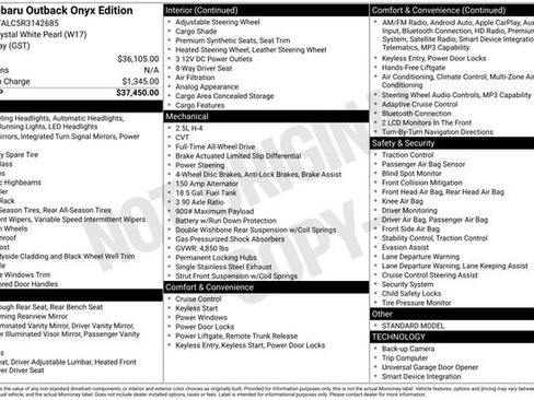 Used 2024 Subaru Outback Onyx Edition image 20