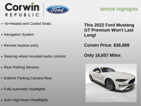 Used 2022 Ford Mustang GT Premium w/ Equipment Group 401A image 6