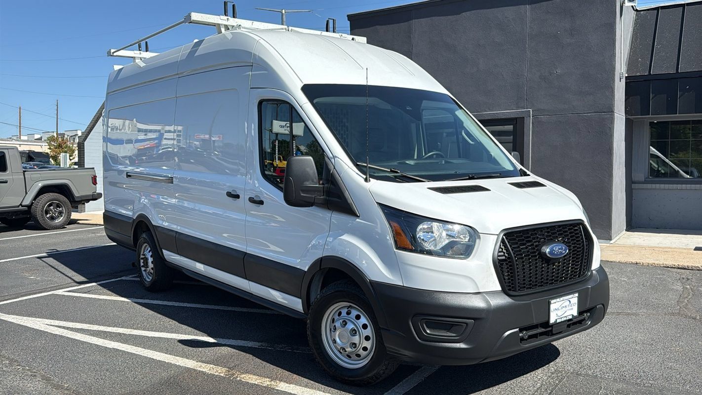 Used 2023 Ford Transit 350 148 High Roof Extended AWD w/ Fleet Safety Package image 1