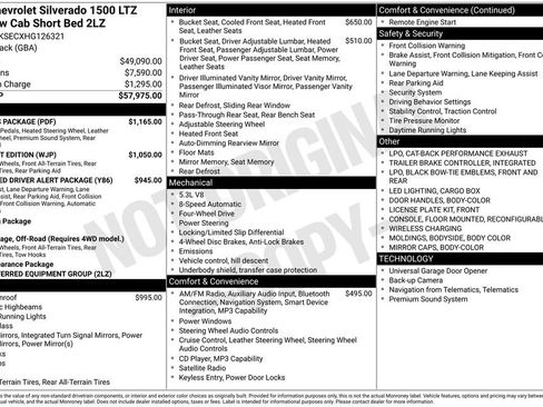 Used 2017 Chevrolet Silverado 1500 LTZ Z71 w/ LTZ Plus Package AWD/4WD image 32