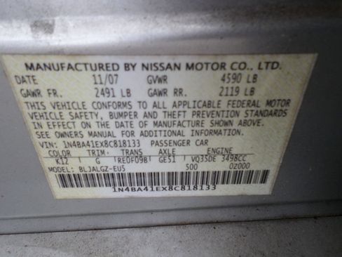 Used 2008 Nissan Maxima 3.5 SL w/ Platinum Edition Pkg FWD image 24