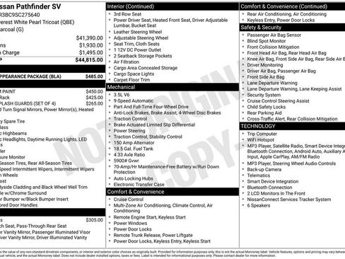 Used 2025 Nissan Pathfinder SV w/ Black Appearance Package AWD/4WD image 3