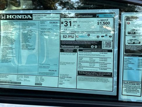 New 2026 Honda Civic Si image 24
