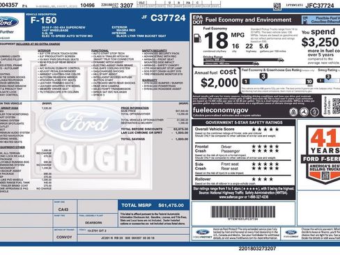 Certified 2018 Ford F150 Lariat w/ Equipment Group 502A Luxury image 5