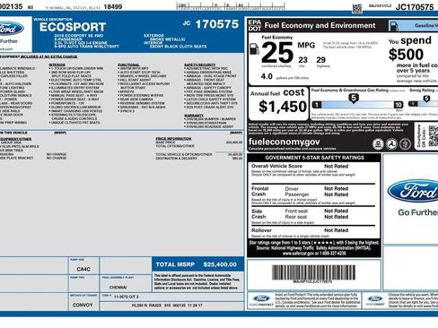 Used 2018 Ford EcoSport SE AWD/4WD image 2