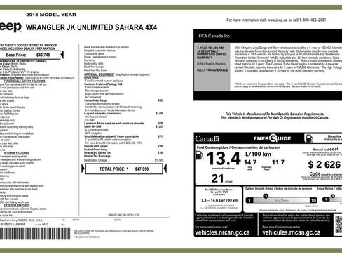 Used 2018 Jeep Wrangler Unlimited Sahara w/ Connectivity Group image 3