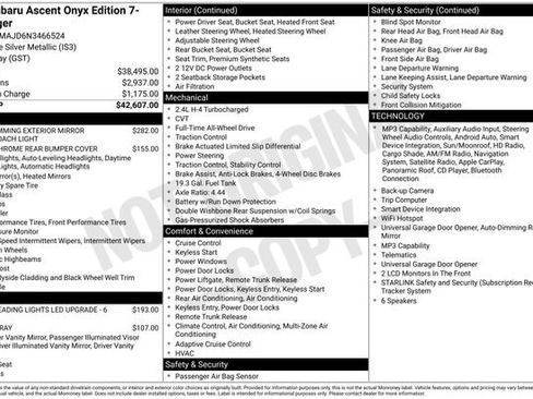 Certified 2022 Subaru Ascent Onyx Edition AWD/4WD image 24