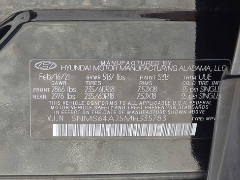 Used 2021 Hyundai Santa Fe SEL w/ Convenience Package FWD image 24