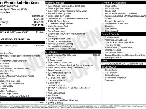 Used 2022 Jeep Wrangler Unlimited Sport image 33