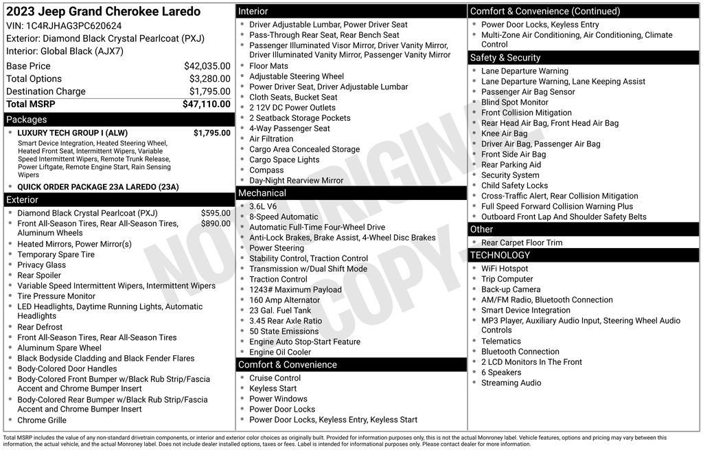 Used 2023 Jeep Grand Cherokee Laredo w/ Luxury Tech Group I AWD/4WD image 26