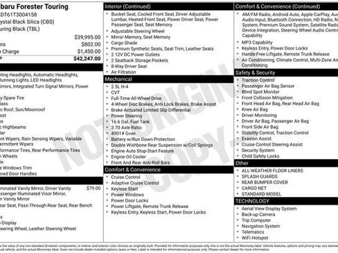 Certified 2026 Subaru Forester Touring AWD/4WD image 28