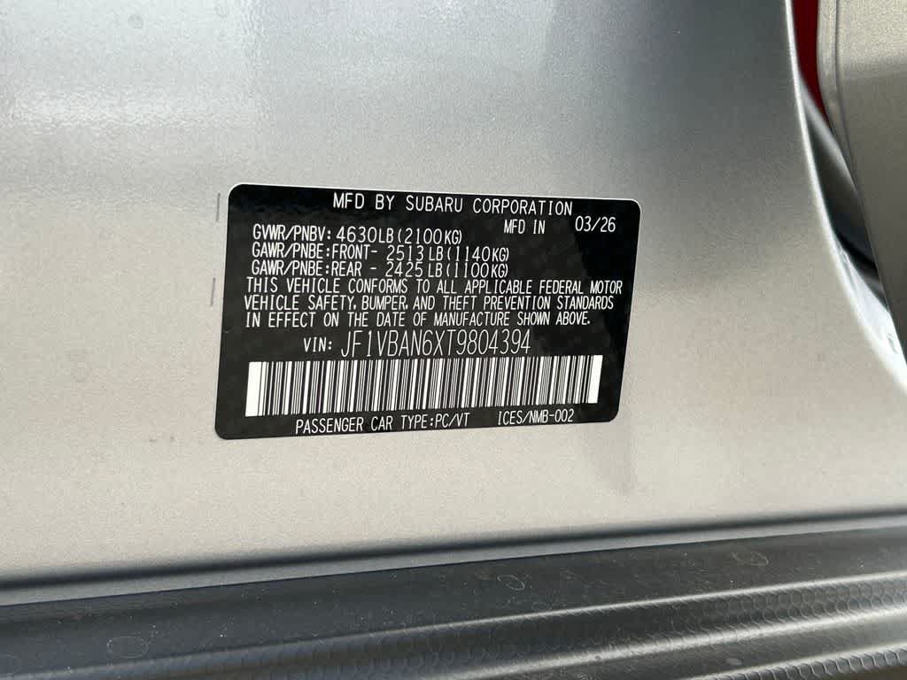 New 2026 Subaru WRX Limited w/ WRX Enhancement Package AWD/4WD image 22