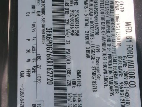 Used 2019 Ford Fusion S FWD image 7