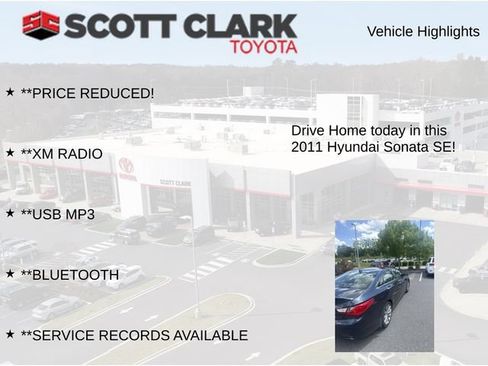 Used 2011 Hyundai Sonata SE w/ Navigation & Sunroof Pkg 4 FWD image 8