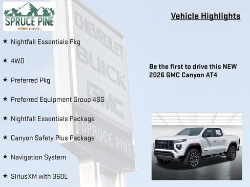 New 2026 GMC Canyon AT4 w/ Nightfall Essentials Package AWD/4WD image 5