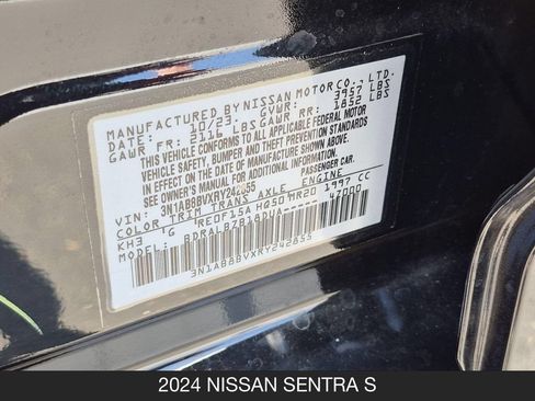 Used 2024 Nissan Sentra S w/ Trunk Package FWD image 26