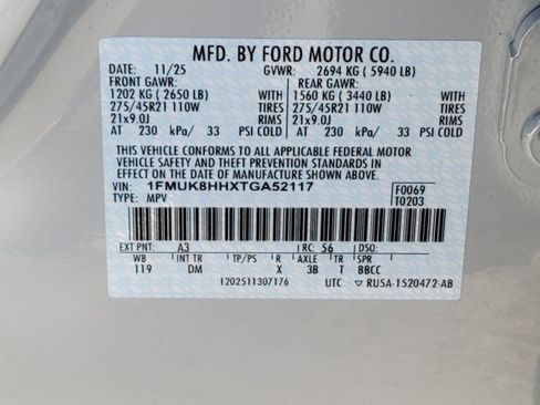 New 2026 Ford Explorer Platinum w/ LUX Leather Package image 14