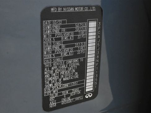 Certified 2022 INFINITI QX55 Luxe w/ Cargo Package image 28