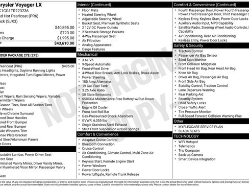 New 2026 Chrysler Voyager LX image 20