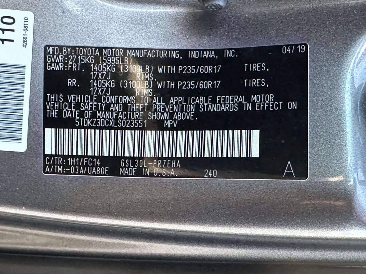 Used 2020 Toyota Sienna LE FWD image 29