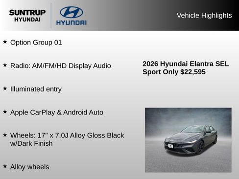 Used 2026 Hyundai Elantra Sport FWD image 8