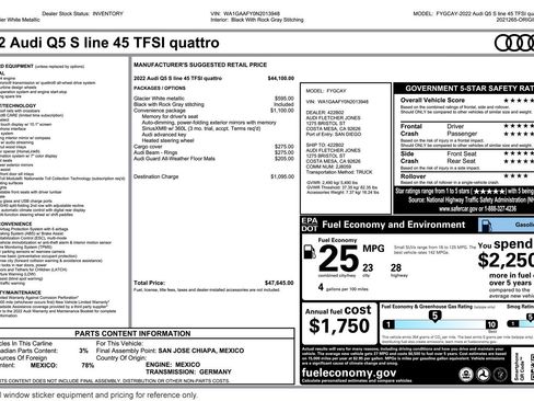 Used 2022 Audi Q5 2.0T Premium w/ Convenience Package image 2