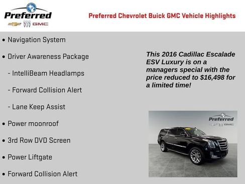 Used 2016 Cadillac Escalade ESV Luxury AWD/4WD image 2