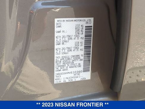 Used 2023 Nissan Frontier PRO-4X w/ Pro Convenience Package AWD/4WD image 25