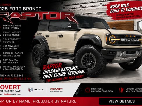 Used 2025 Ford Bronco Raptor w/ Interior Carbon Fiber Pack AWD/4WD image 1