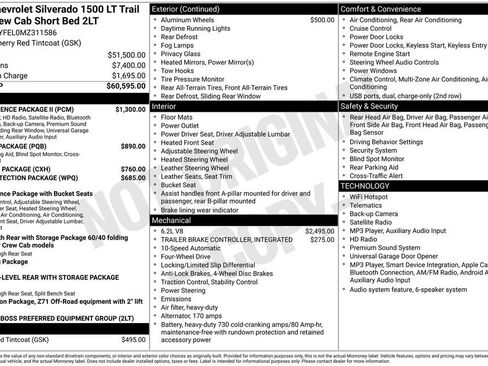 Used 2021 Chevrolet Silverado 1500 LT Trail Boss w/ Convenience Package II AWD/4WD image 27