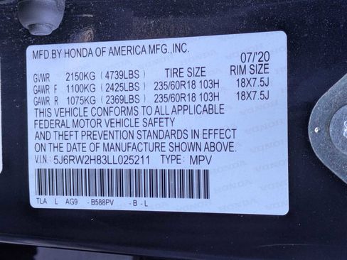 Certified 2020 Honda CR-V EX-L image 35