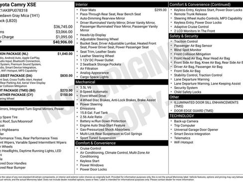 Used 2023 Toyota Camry XSE w/ Navigation Package FWD image 11