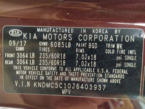 Used 2018 Kia Sedona SX FWD image 33