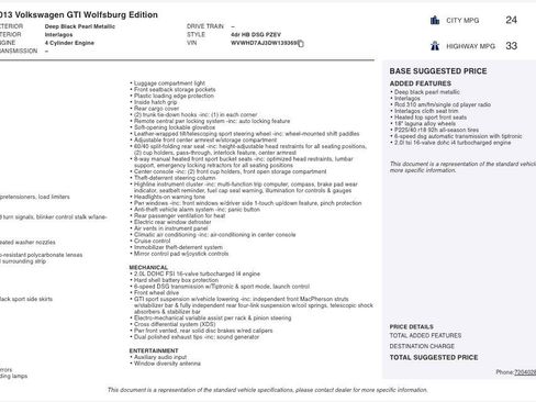 Used 2013 Volkswagen GTI Wolfsburg Edition image 2