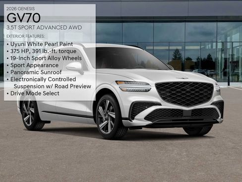 New 2026 Genesis GV70 3.5T Sport Advanced AWD/4WD image 3