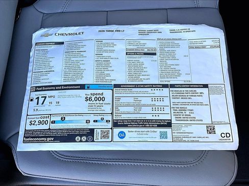 New 2026 Chevrolet Tahoe LT w/ Comfort Package AWD/4WD image 14