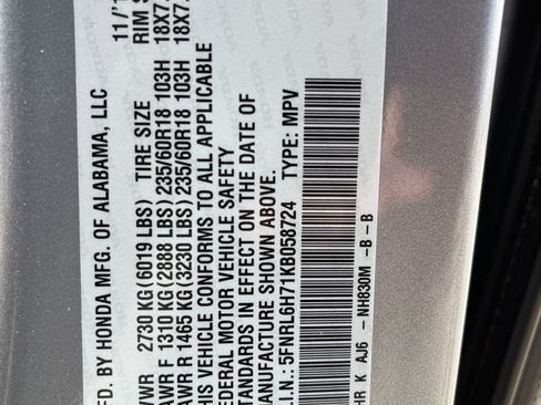 Certified 2019 Honda Odyssey EX-L image 10