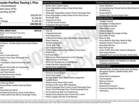 Used 2017 Chrysler Pacifica Touring-L Plus w/ Tire & Wheel Group image 5