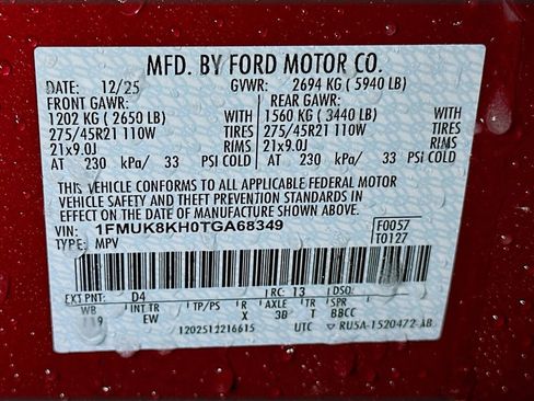 New 2026 Ford Explorer ST-Line w/ ST-Line Street Pack AWD/4WD image 21