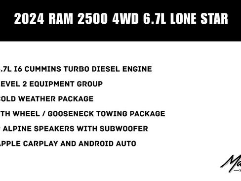 Used 2024 RAM 2500 Lone Star AWD/4WD image 2