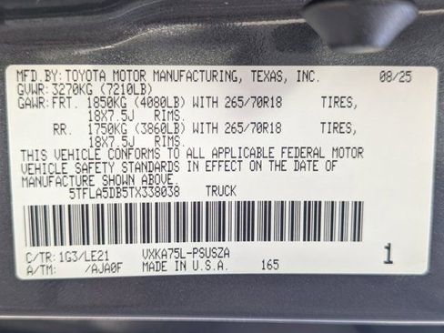 Used 2026 Toyota Tundra SR5 w/ SR5 Premium Package AWD/4WD image 27